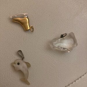 Gold and White Charms Set